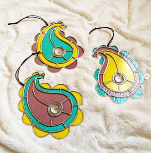Stained Glass Paisley Suncatcher